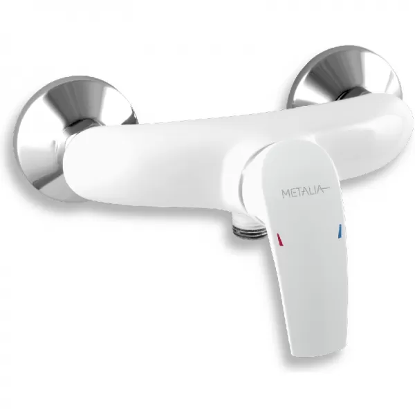 Sprchová baterie bez příslušenství 150 mm Metalia 57 bílá Novaservis 57060/1,1