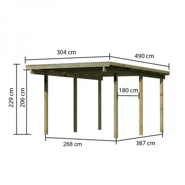 Carport KARIBU ECO 1A 62023 LG1867