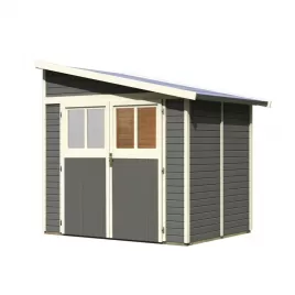 Dřevěný domek KARIBU BOMLITZ 2 (8884) šedý LG3097