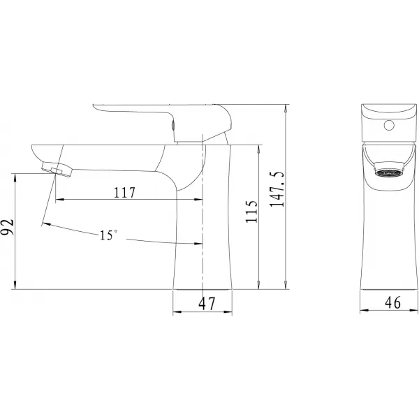 Umyvadlová baterie bez výpusti Nobless Tina bílá/chrom Novaservis 38001/1,1