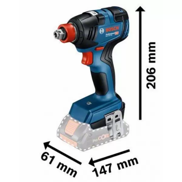 Aku rázový utahovák 18V bez aku Bosch GDX 18 V-200 06019J2204