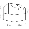 Vyvýšený záhon s pařeništěm GAIA JUMBO sklo 3 mm černý VITAVIA LG3739
