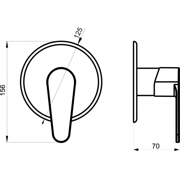 Sprchová baterie podomítková Titania Fresh chrom Novaservis 96050,0