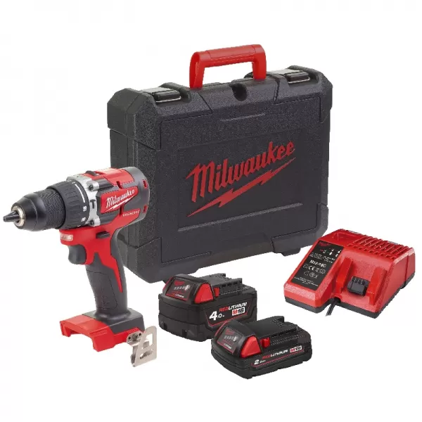 Aku kompaktní příklepová bezuhlíková vrtačka M18™ 18V 4,0/2,0Ah Milwaukee M18CBLPD-422C
