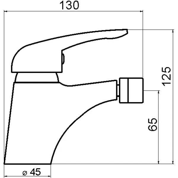 Bidetová baterie s výpustí Titania Hit chrom Novaservis 95511,0