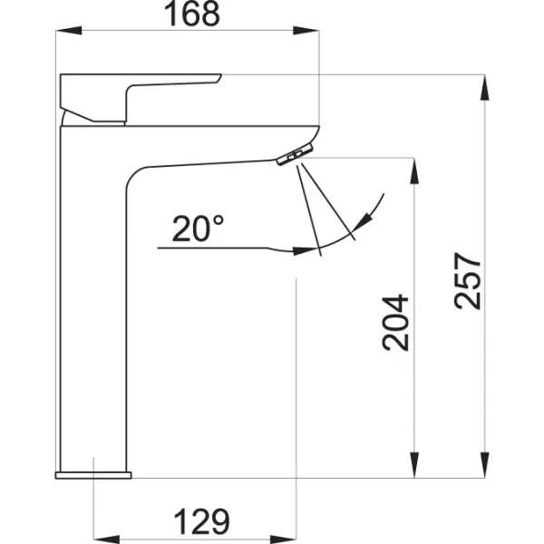 Umyvadlová baterie bez výpusti METALIA 58, chrom Novaservis 58501/1,0