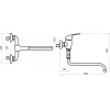 Paneláková baterie bez příslušenství 150mm Titania IRIS chro Novaservis 92271/1,0