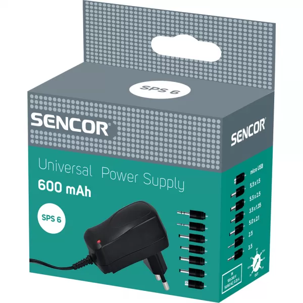 Univerzální napájecí zdroj 600 mA SENCOR SPS 6