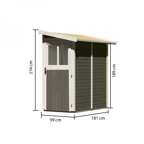 Dřevěný domek KARIBU GÖRLITZ (38747) šedý LG3071