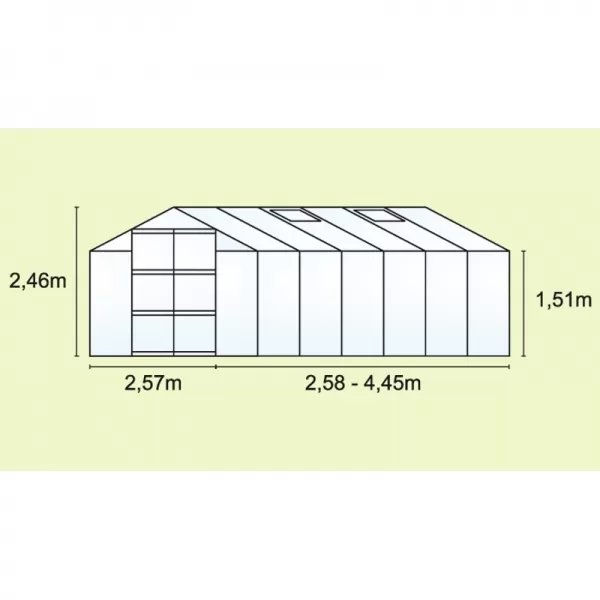 Skleník VITAVIA URANUS 11500 PC 6 mm zelený LG581
