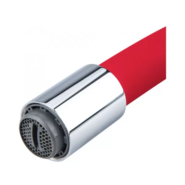 Umyvadlová stojánková baterie s flexibilním ramínkem, 35mm, červená BALLETTO 81125