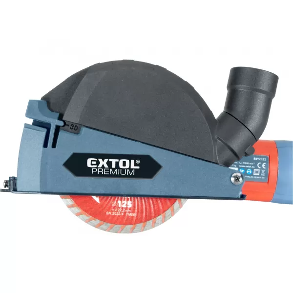 Kryt/adaptér odsávací pro řezání úhlovou bruskou 115/125 mm EXTOL PREMIUM 8807026