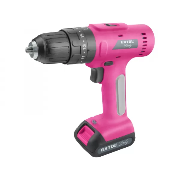 Aku vrtací šroubovák s příklepem Extol Lady 402403