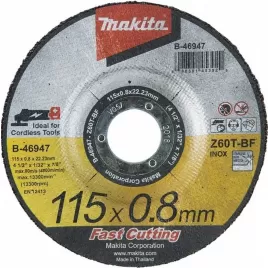 Kotouč řezný nerez 115x0,8x22mm Makita B-46947