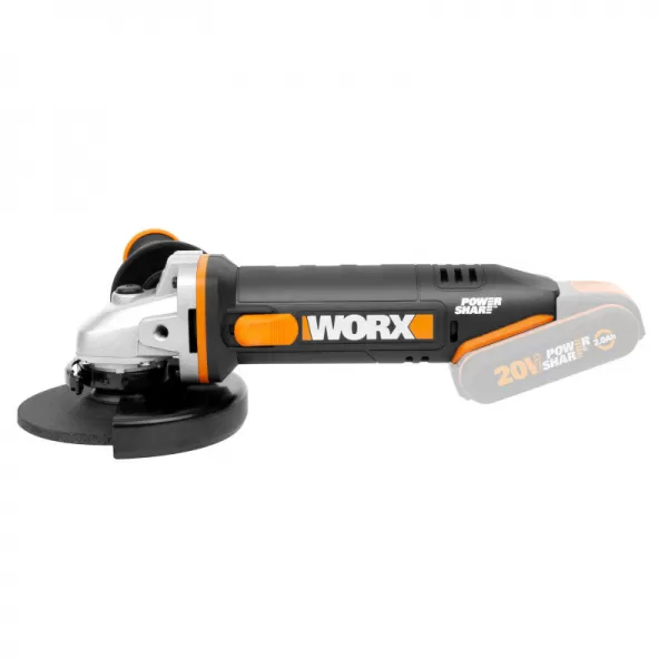Aku úhlová bruska 20V bez aku 125mm Worx Orange WX803.9