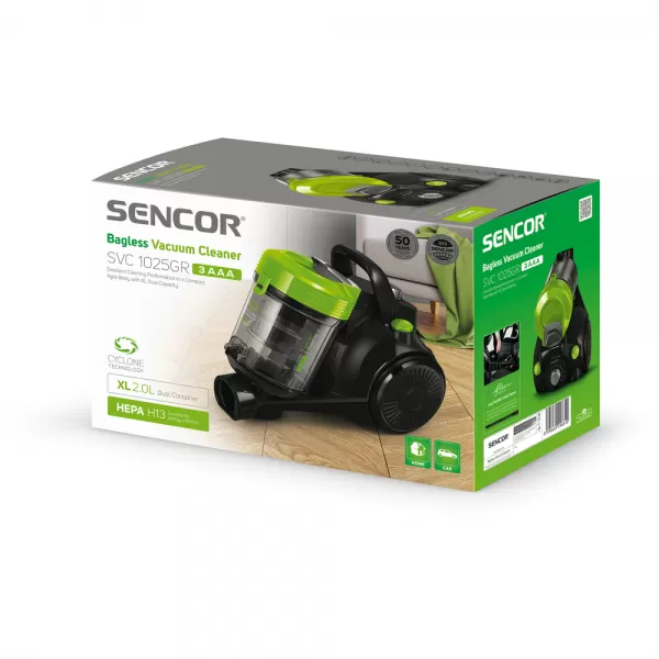 Bezsáčkový vysavač SENCOR SVC 1025GR 3AAA