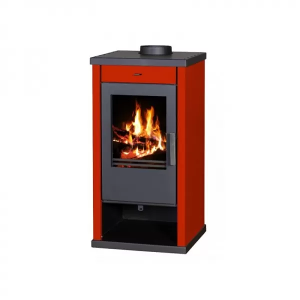 Krbová kamna VICTORIA Lux, červená Vanessa 7157