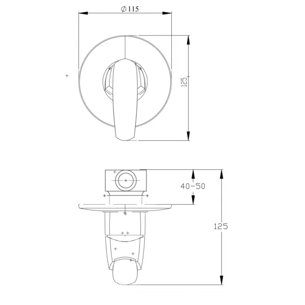 Sprchová baterie podomítková Metalia 56 chrom Novaservis 56050,0