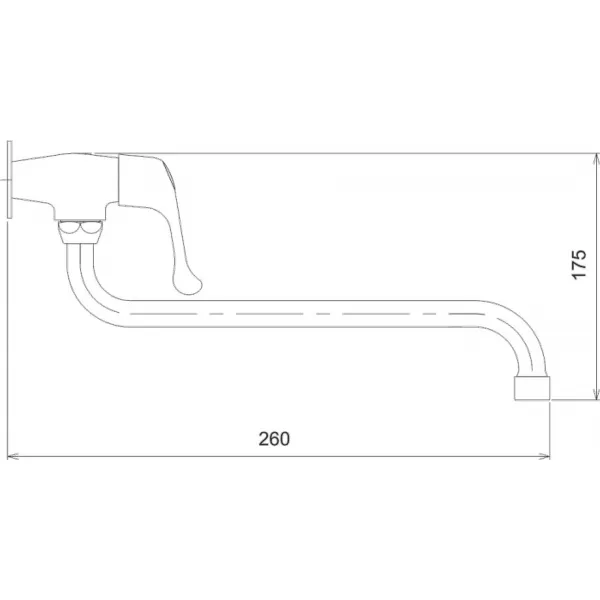 Umyvadlová baterie na studenou vodu Titania Iris chrom Novaservis 92007,0