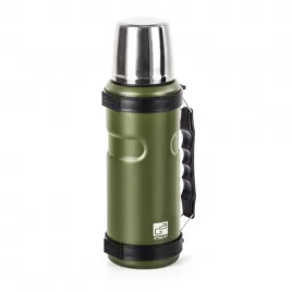 Termoláhev G21 na pití, 1000 ml, ocelově khaki zelená s rukojetí
