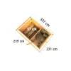 Finská sauna KARIBU SKROLLAN 2 (86292) terragrau s předsíní LG1930