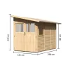 Dřevěný domek KARIBU WANDLITZ 3 (55256) natur LG2729
