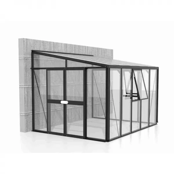 Skleník VITAVIA ATHENA 8600 sklo 3 mm + PC 10 mm černý LG3834