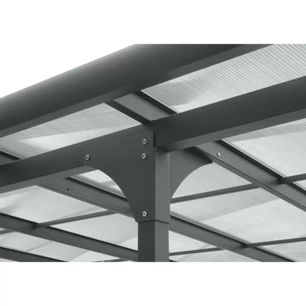 Hliníková pergola LANITPLAST ALU 53 antracit + čirý PC LG4148