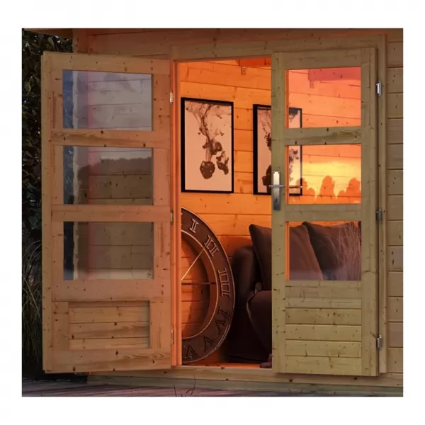 Dřevěný domek KARIBU BASTRUP 7 (73306) natur LG2843