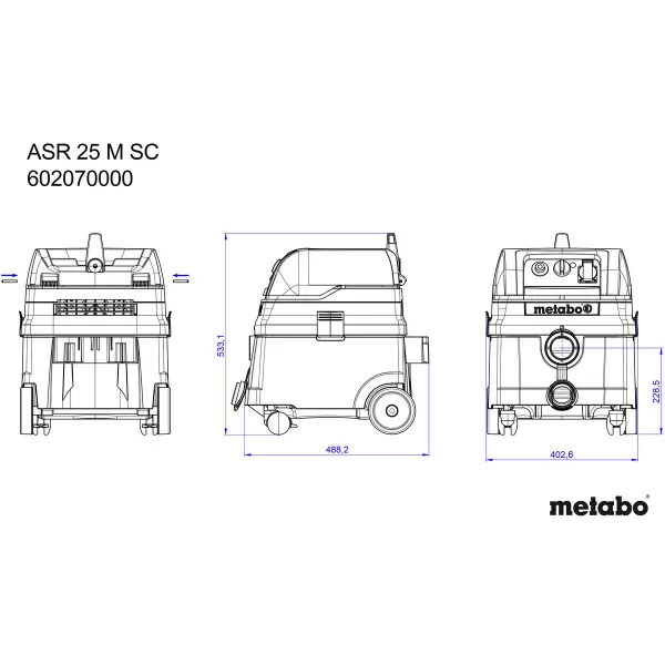 Vysavač Metabo ASR 25 M SC 602070000