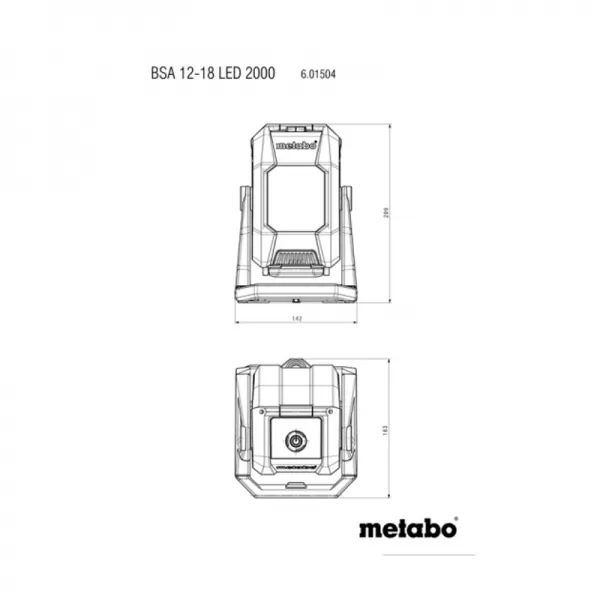 Aku stavební světlo 18V bez aku Metabo 601504850