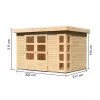 Dřevěný domek KARIBU KERKO 4 (82928) natur LG2964