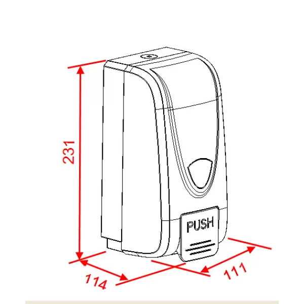 Zásobník na tekuté mýdlo 1000 ml, bílý Novaservis 69083,1