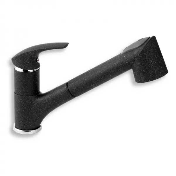 Dřezová teleskopická baterie Metalia 57 granit-černý Novaservis 57081,GRB