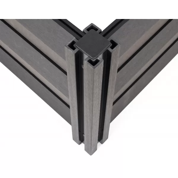 Vyvýšený záhon G21 Crop Duo 106 x 106 x 57, WPC, Eben