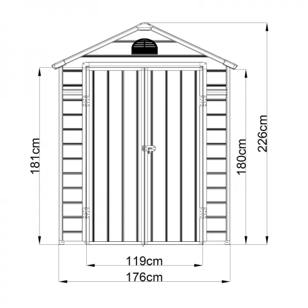 Plastový domek LANITPLAST LONGFORD 69 LG4019