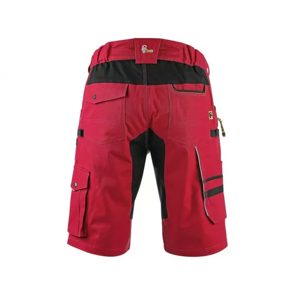 Kraťasy Canis CXS STRETCH pánské, červeno-černé