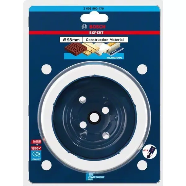 Děrovka EXPERT Construction Material Power Change Plus, 92 × 60 mm 2608901940