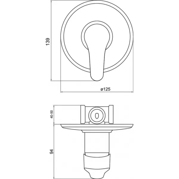 Sprchová baterie podomítková Titania IRIS New chrom Novaservis 94450,0
