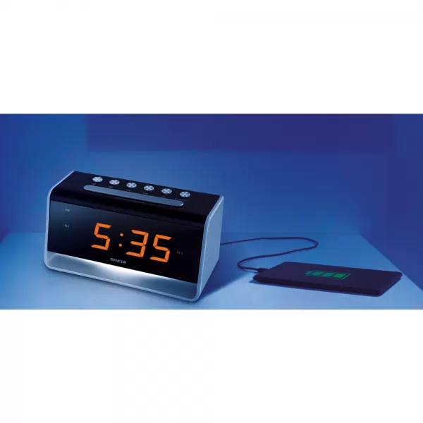 Hodiny s budíkem +led SENCOR SDC 4400 W
