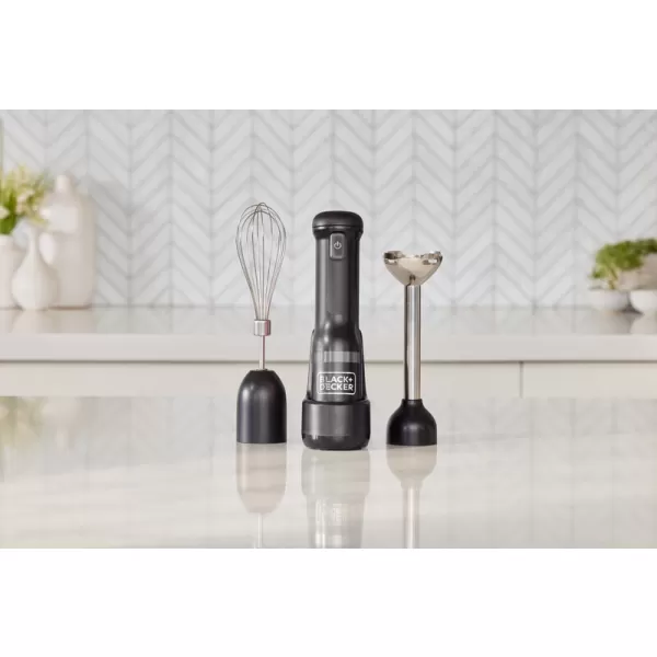 Aku tyčový mixér 7,2V 1x2,0Ah + šlehač - černý Black&Decker BCKM1012KB