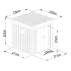 Plechový domek LANITPLAST MARBURG 88 ANTRACIT LG4017