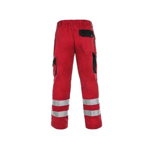 Kalhoty Canis CXS LUXY BRIGHT, pánské, červeno-černé
