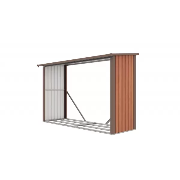 Přístřešek na dřevo G21 WOH 335 - 242 x 89 cm, hnědý