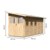 Dřevěný domek KARIBU WANDLITZ 5 (55258) natur LG2731