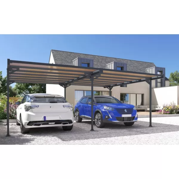 Kovový přístřešek / carport TRIGANO JARDIN MISTRAL DOUBLE LG2462