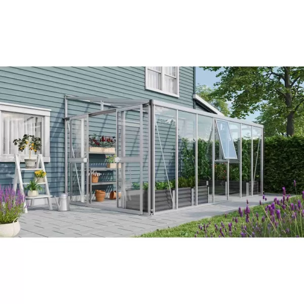 Skleník VITAVIA ATHENA 11900 sklo 3 mm + PC 10 mm stříbrný LG3839