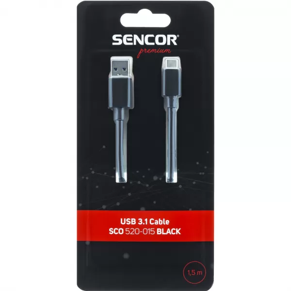 USB-C kabel BK USB 3.1 A/M-C SENCOR SCO 520-015