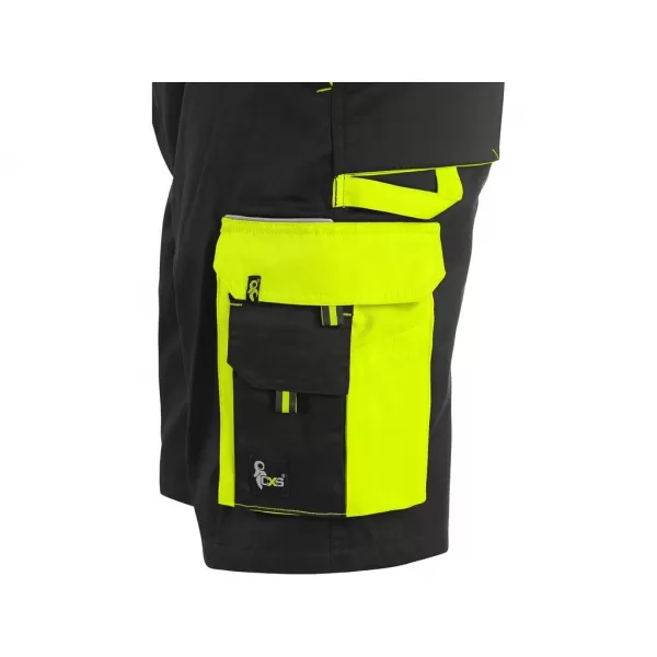 Kraťasy Canis CXS SIRIUS BRIGHTON, pánské, černo-žluté