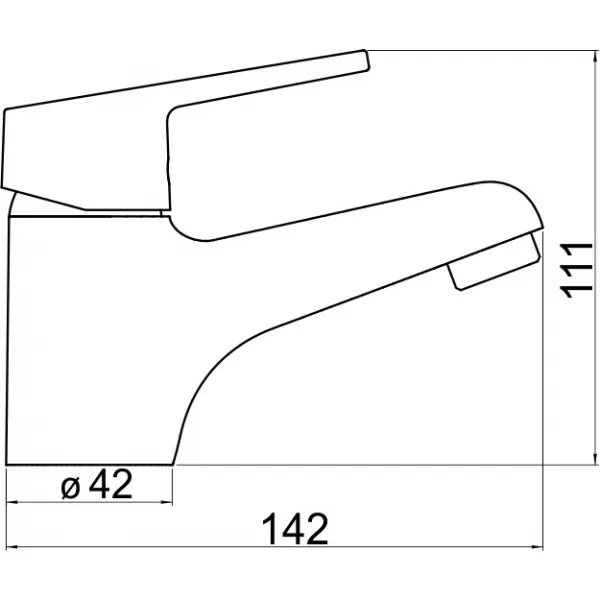 Umyvadlová baterie s výpustí Titania IRIS New chrom Novaservis 94401,0